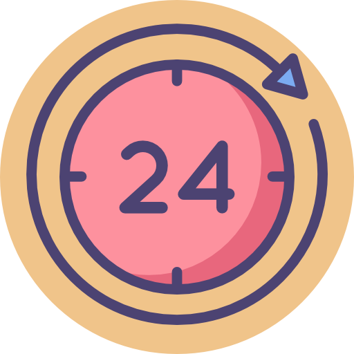 24 hours Flaticons.com Flat icon