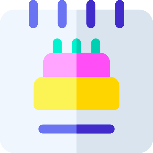 urodziny Basic Rounded Flat ikona