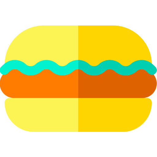 hambúrguer Basic Rounded Flat Ícone