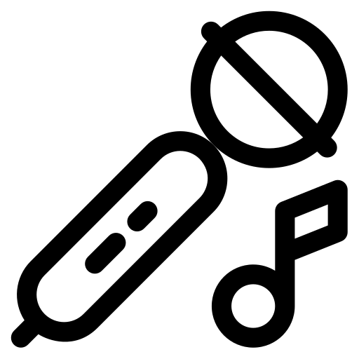 karaok Basic Rounded Lineal icona