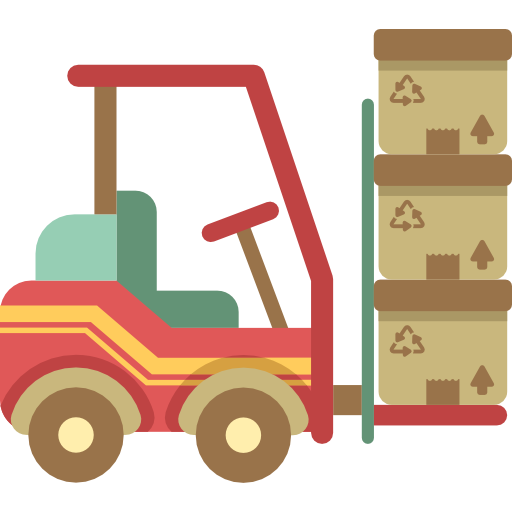 Forklift Flaticons.com Lineal Color icon