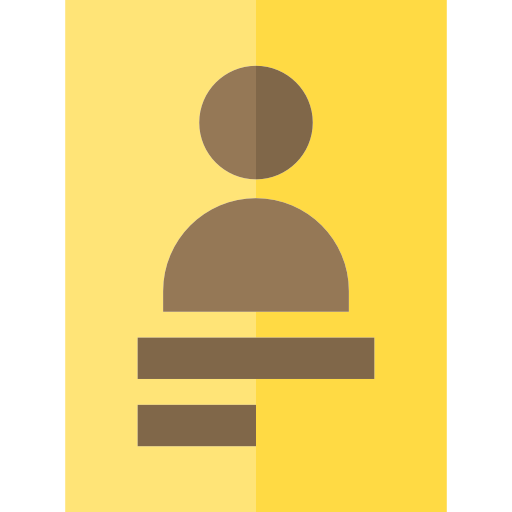 Id card Basic Straight Flat icon