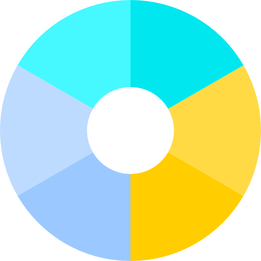 cirkeldiagram Basic Straight Flat icoon