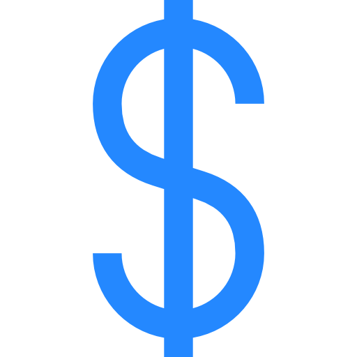 dollar Basic Straight Flat Icône