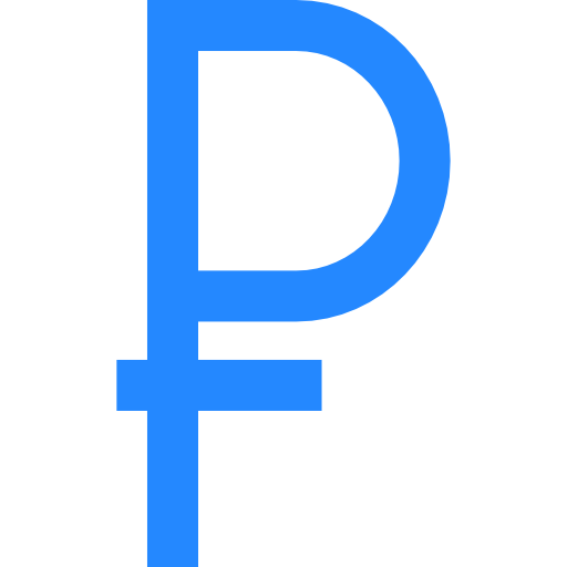 Рубль Basic Straight Flat иконка