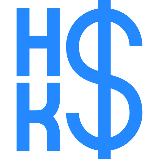 hongkong dollar Basic Straight Flat icon