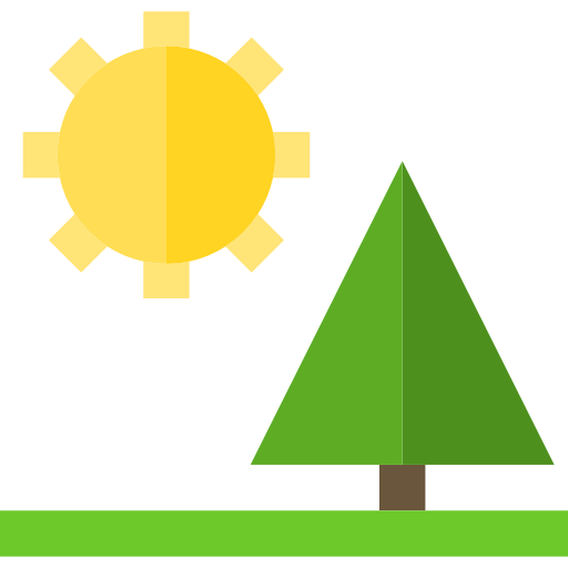 zonnig Basic Straight Flat icoon