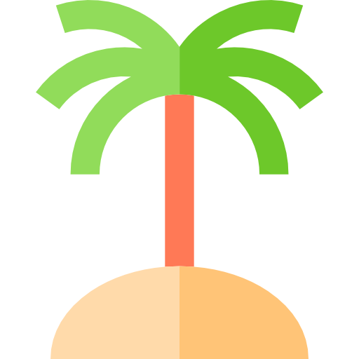 palmier Basic Straight Flat Icône