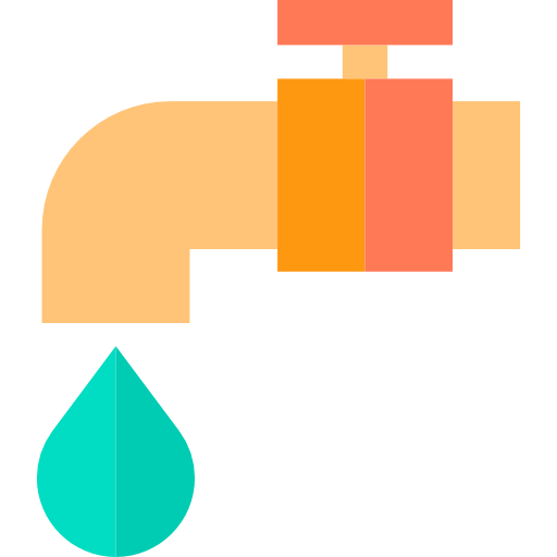 rubinetto dell'acqua Basic Straight Flat icona