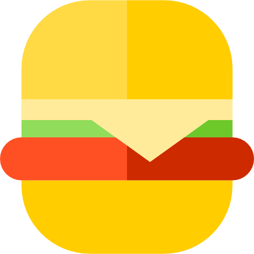 Cheese burger Basic Straight Flat icon