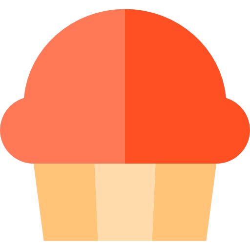muffin Basic Straight Flat icoon