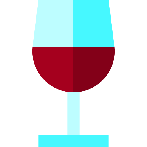 copo de vinho Basic Straight Flat Ícone