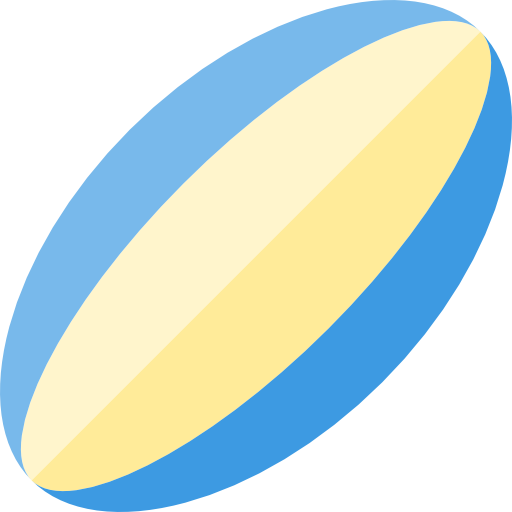 le rugby Basic Straight Flat Icône