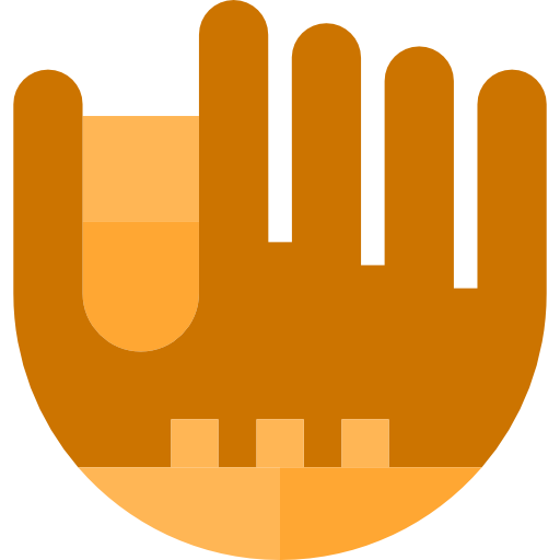 Baseball glove Basic Straight Flat icon