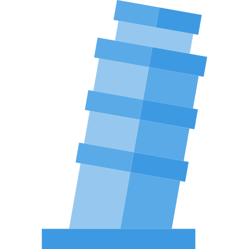 krzywa wieża w pizie Basic Straight Flat ikona