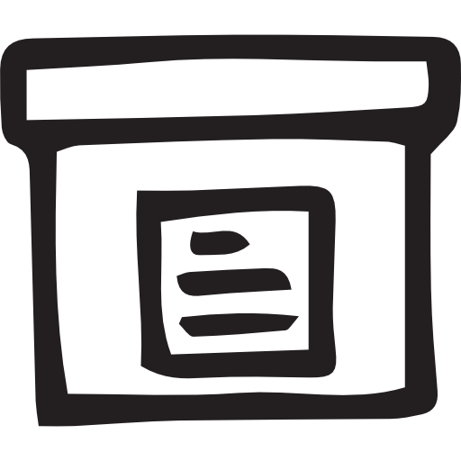 Коробка Hand Drawn Black иконка