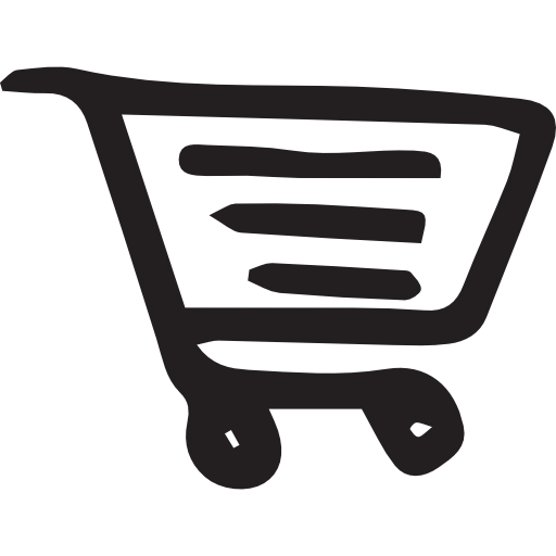 Shopping cart Hand Drawn Black icon