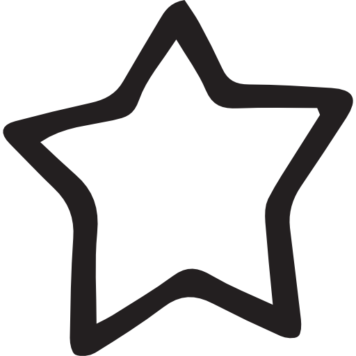 star Hand Drawn Black icon