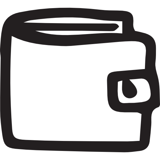 brieftasche Hand Drawn Black icon