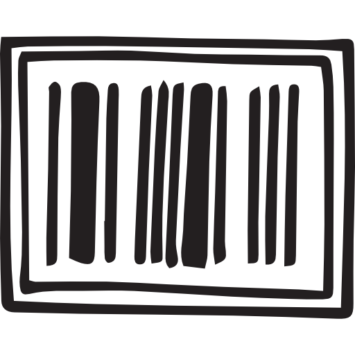 Штрих-код Hand Drawn Black иконка