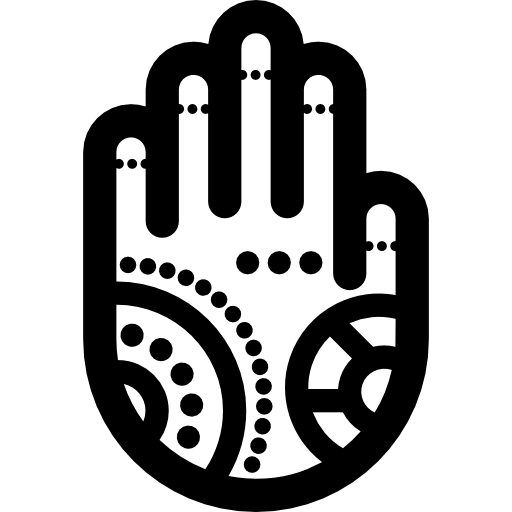 henna pintada à mão Curved Lineal Ícone