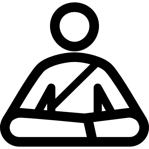 medytacja Curved Lineal ikona