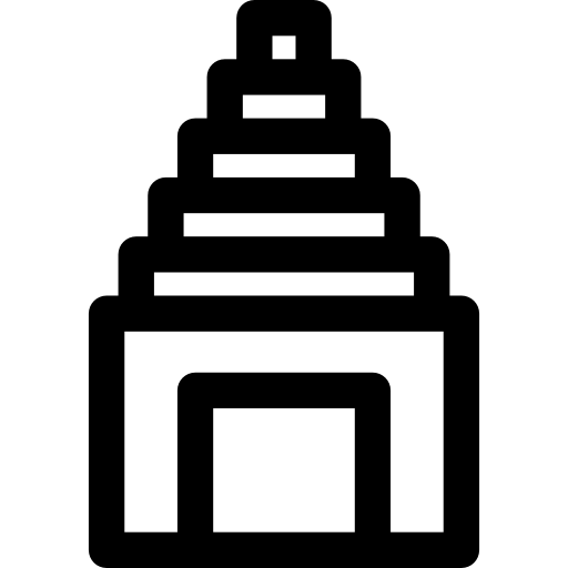Świątynia Curved Lineal ikona
