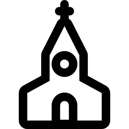 교회에 Basic Rounded Lineal icon