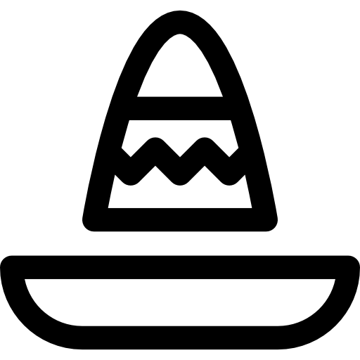mexikanischer hut Basic Rounded Lineal icon