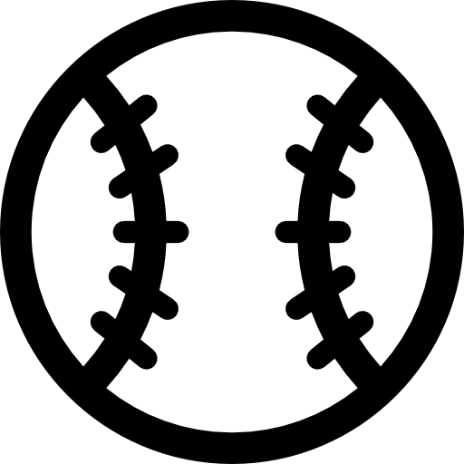 base-ball Curved Lineal Icône
