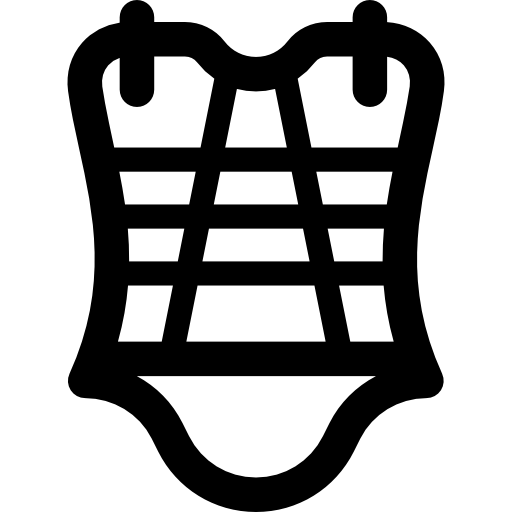 가슴 보호 Curved Lineal icon