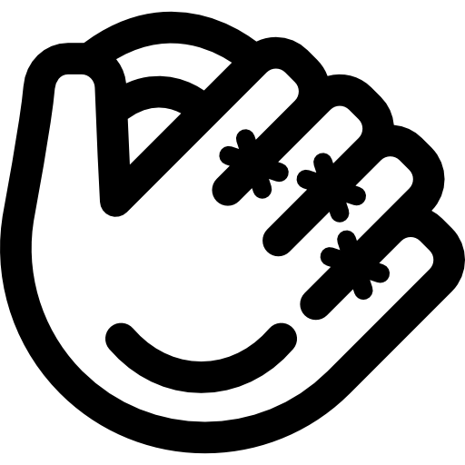 baseballhandschuh Curved Lineal icon