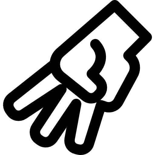 손 기호 Curved Lineal icon