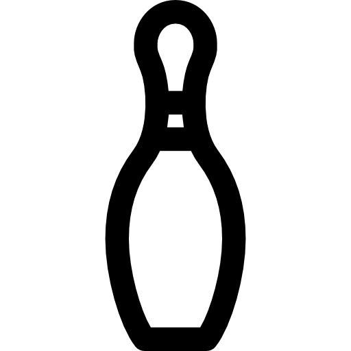 Кегля для боулинга Curved Lineal иконка
