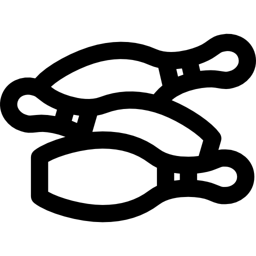ボウリングのピン Curved Lineal icon