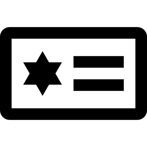 odznaka policyjna Basic Rounded Lineal ikona