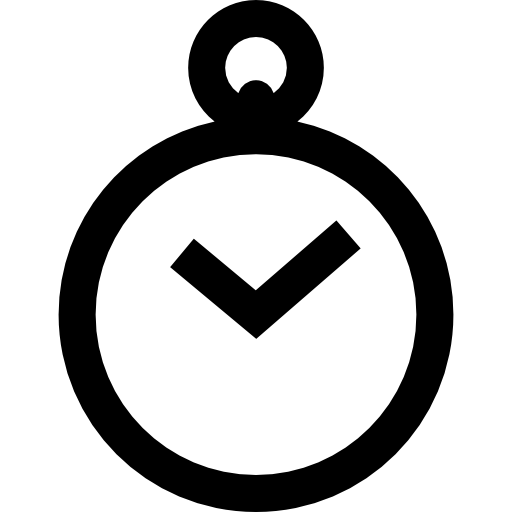 reloj de bolsillo Basic Rounded Lineal icono