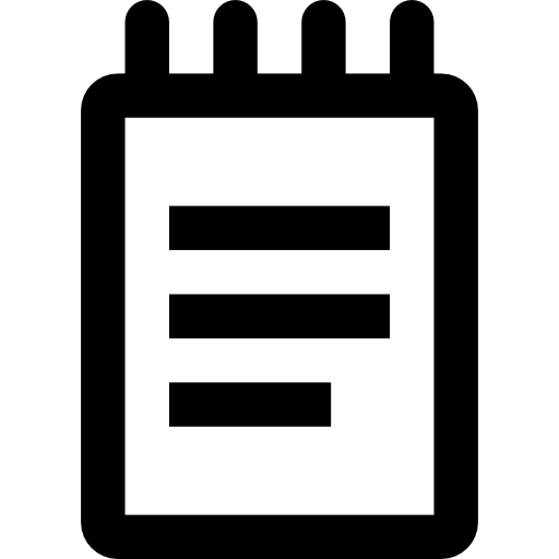notitieboekje Basic Rounded Lineal icoon