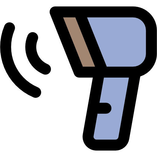바코드 스캐너 Curved Lineal color icon