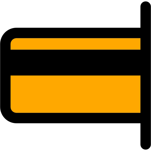 tarjeta de crédito Curved Lineal color icono