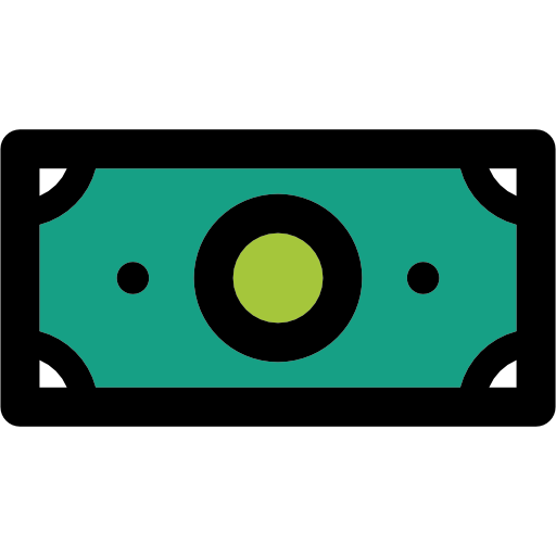Dollar Curved Lineal color icon