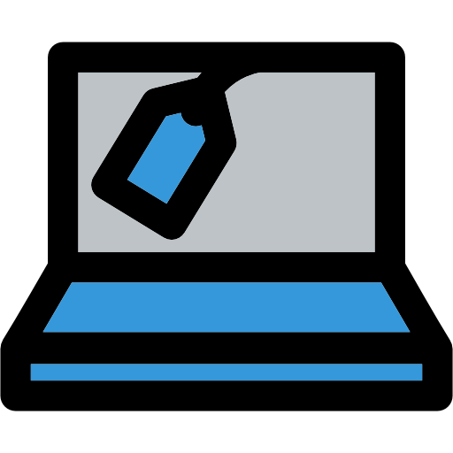 ordenador portátil Curved Lineal color icono