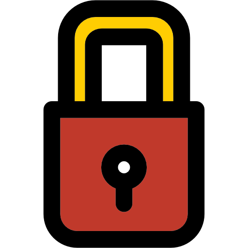 Padlock Curved Lineal color icon
