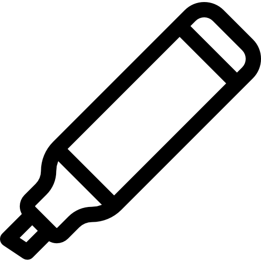 surligneur Basic Rounded Lineal Icône