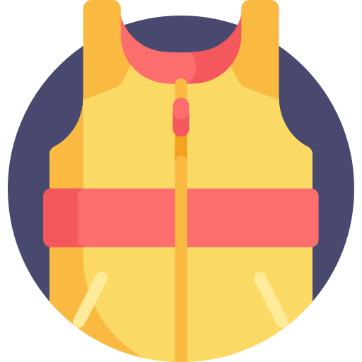 chaleco salvavidas Detailed Flat Circular Flat icono