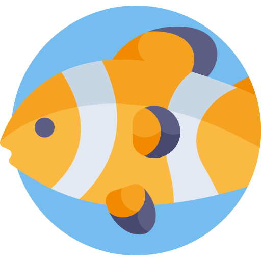 pesce pagliaccio Detailed Flat Circular Flat icona