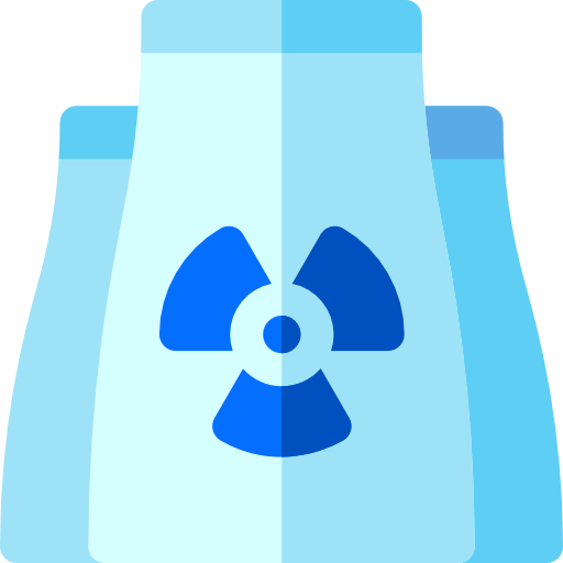 elektrownia jądrowa Basic Rounded Flat ikona