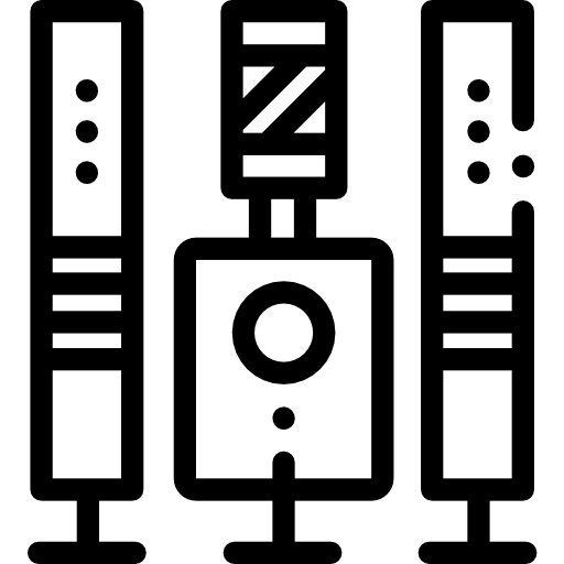 홈 시네마 Detailed Rounded Lineal icon