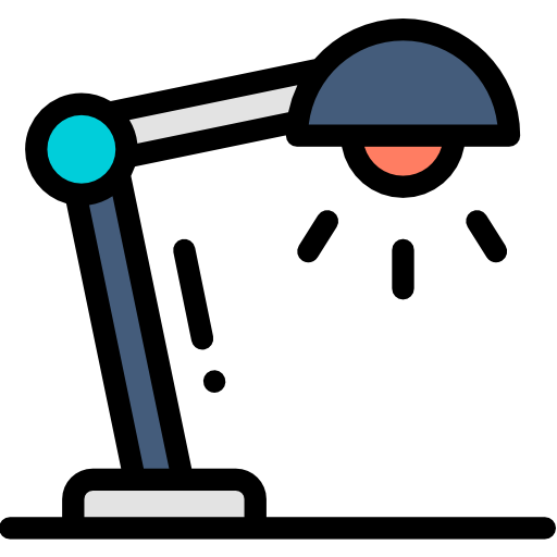 데스크 램프 Detailed Rounded Lineal color icon