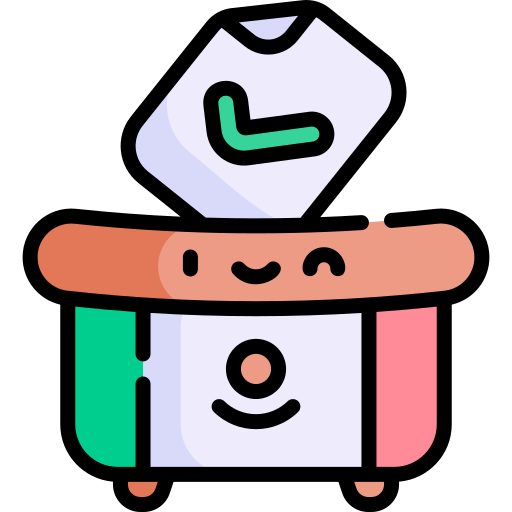 votar Kawaii Lineal color icono